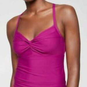 NWT Athleta Twist Up Tankini Bathing Suit Vibrant Fuchsia